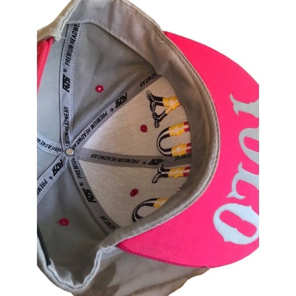YOLO Adjustable Snapback Hat Hip Hop You Only Live Once Cap Gray Pink Yellow - Picture 5 of 7